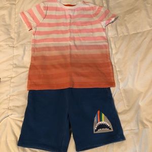 Boys Mini Boden Shorts & Tee